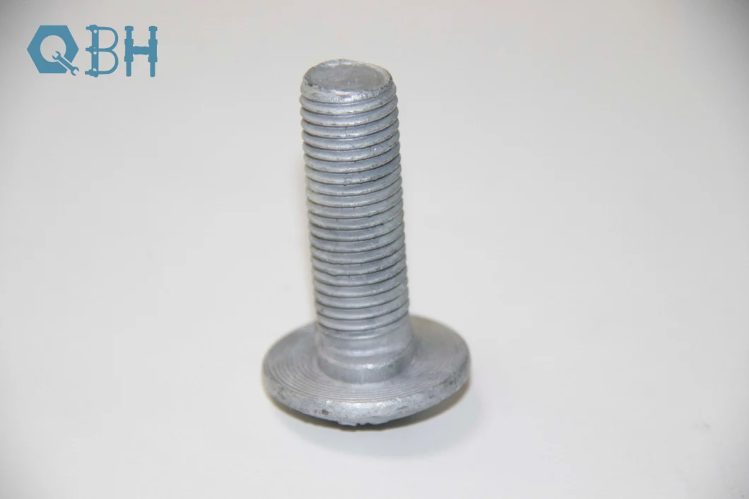 Carbon Steel Highway Guardrail Bolt with HDG, Round Head with Oval Neck Carriage Bolt Gr8.8