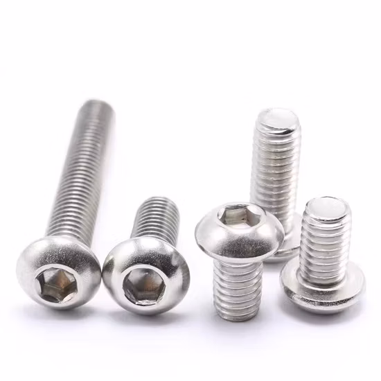 ISO7380 DIN7985 DIN7981 DIN7982 DIN912 A2 A4 SS304 SS316 Tête Philips Tête ronde Tête cylindrique à six pans creux Vis mécaniques à tête hexagonale
