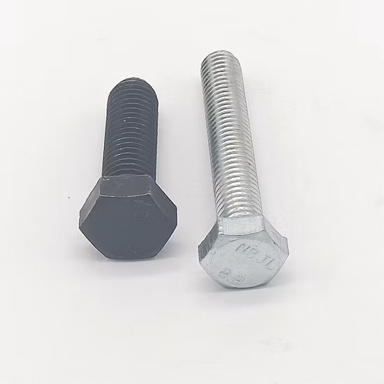 Boulons hexagonaux en acier au carbone DIN-933/931 8,8 10,9 Boulons galvanisés Chs