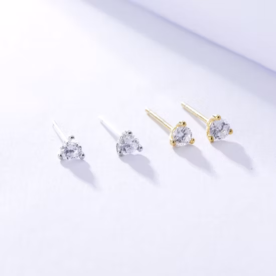 Offre spéciale minimaliste Simple mode S925 argent Sterling coloré strass cristal boucles d'oreilles pour femmes filles