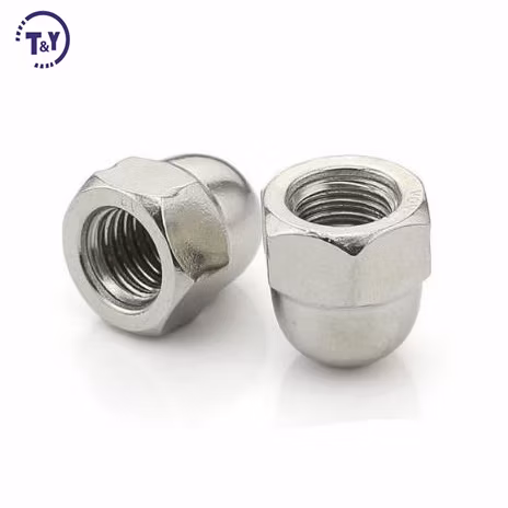 Écrous borgnes hexagonaux en zinc en acier au carbone Écrou borgne à dôme hexagonal